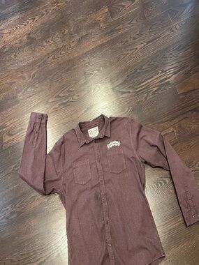 Sierra Nevada Brewing Company Men’s 100% Cotton Dark Brown Button Up Shirt XL